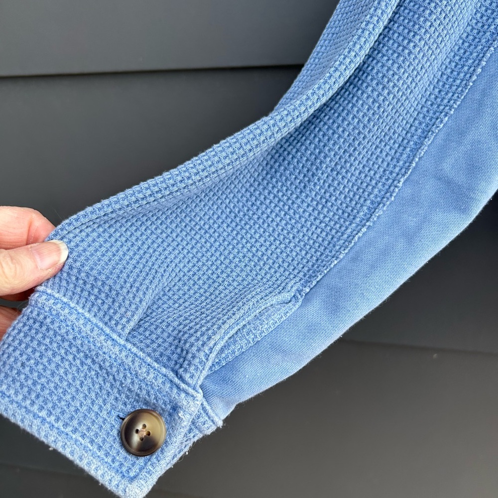 American Eagle “lumber jane” Waffle Knit Hooded Button-Up Shirt - Oversized - M - Picture 4 of 7